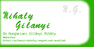 mihaly gilanyi business card