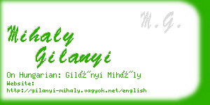 mihaly gilanyi business card